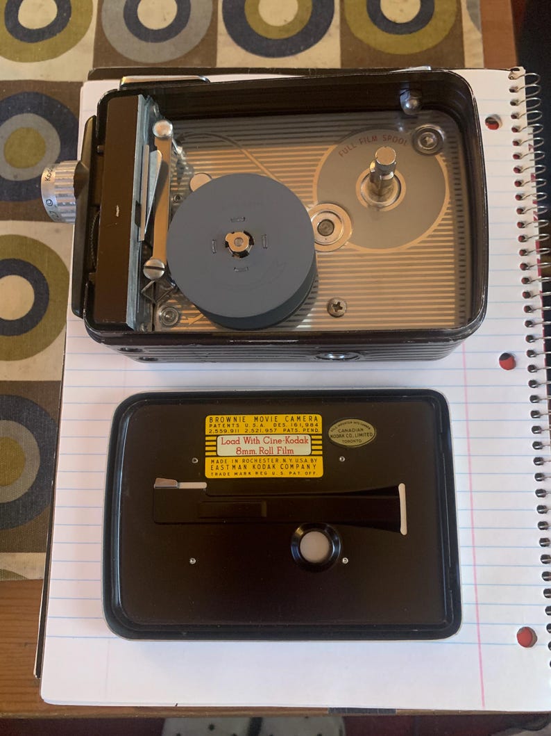 Brownie 8 mm Movie Camera, 1960s, With Leather Case image 9