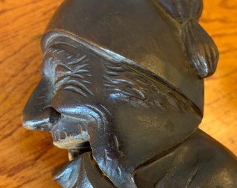 Black Forest Gnome Nutcracker, hand carved, hand made , fabulous