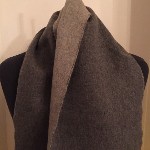 Jaeger Scarf Cashmere and Wool Grey Made in Great Britain | Etsy