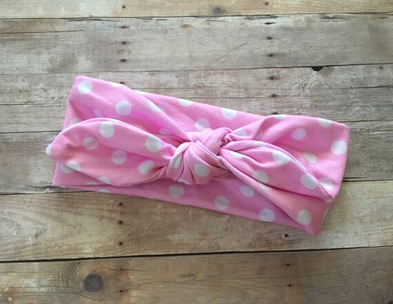 polka dot baby headband