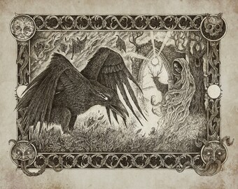 The Ghost and the Raven A3 print