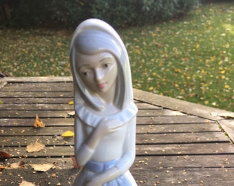 Vintage Miquel Rquena Porzellanfigur, spanische Dame mit Schal aus Spanien
