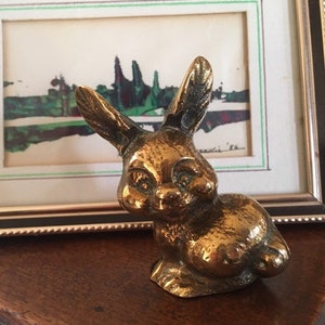 Vintage Brass Rabbit. Collectable Brass Ornaments/Figurines.