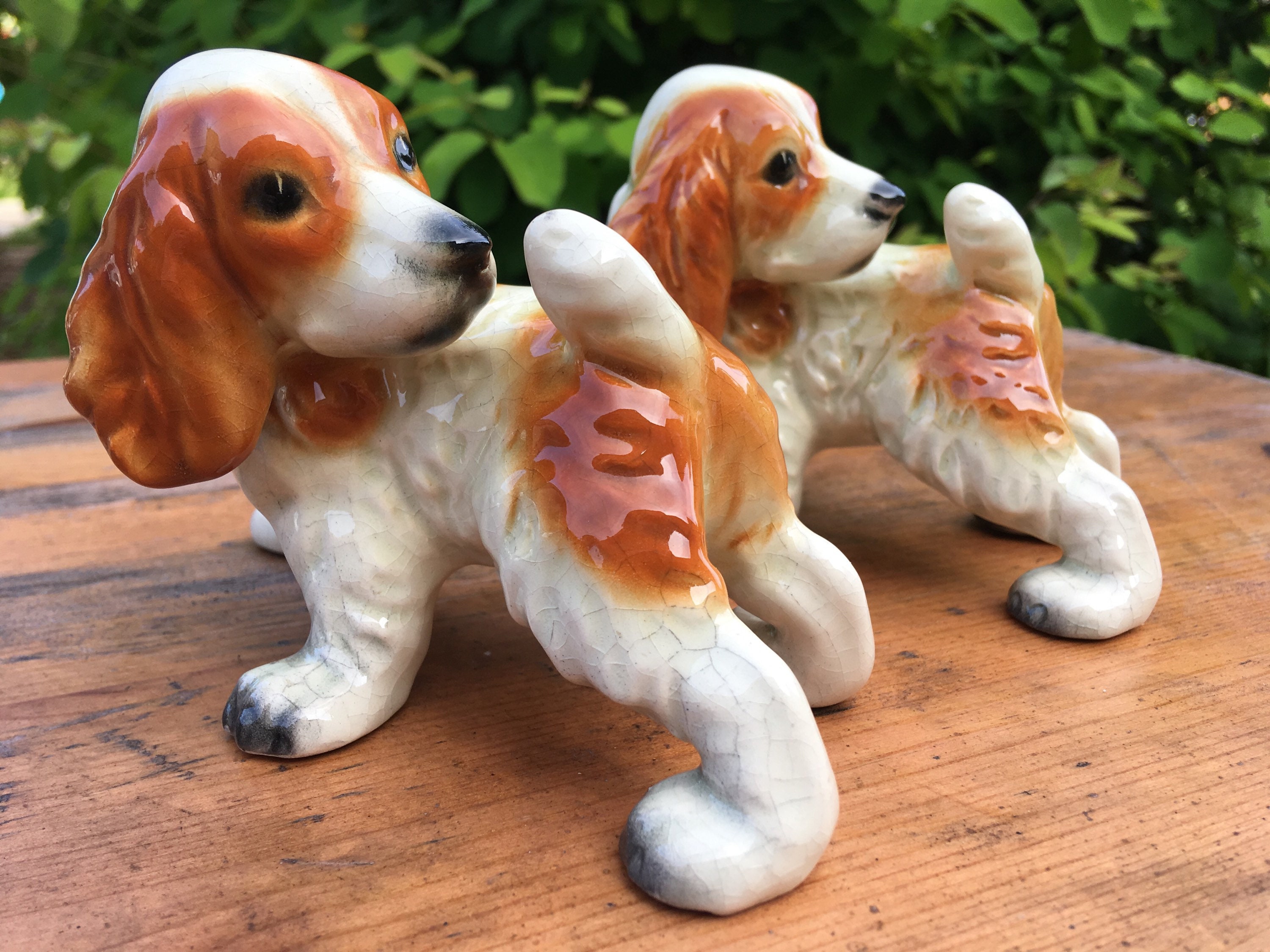 コッカースパニエル 陶器 犬の置物 陶製 コッカー スパニエル 陶器 置物 2匹セット 犬 - メルカリ