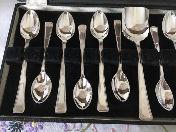 of 6 Coffee Spoons 5 1/4" Teaspoons ELKINGTON Plate English Silverplate Set s 