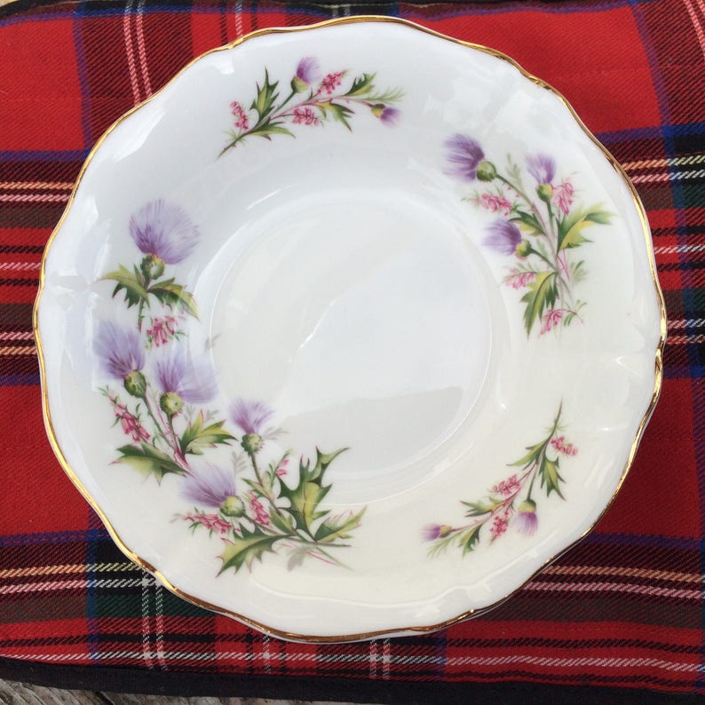 LOCHINVAR Scottish Thistle Pattern Fruit Saucer/bowl. Royal Etsy