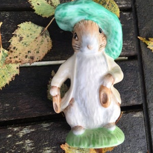 Beatrix Potter BENJAMIN BUNNY Figurine. Made by Royal Albert in England in 1989. Very Collectable. Would Make Lovely Baby Shower Gift.