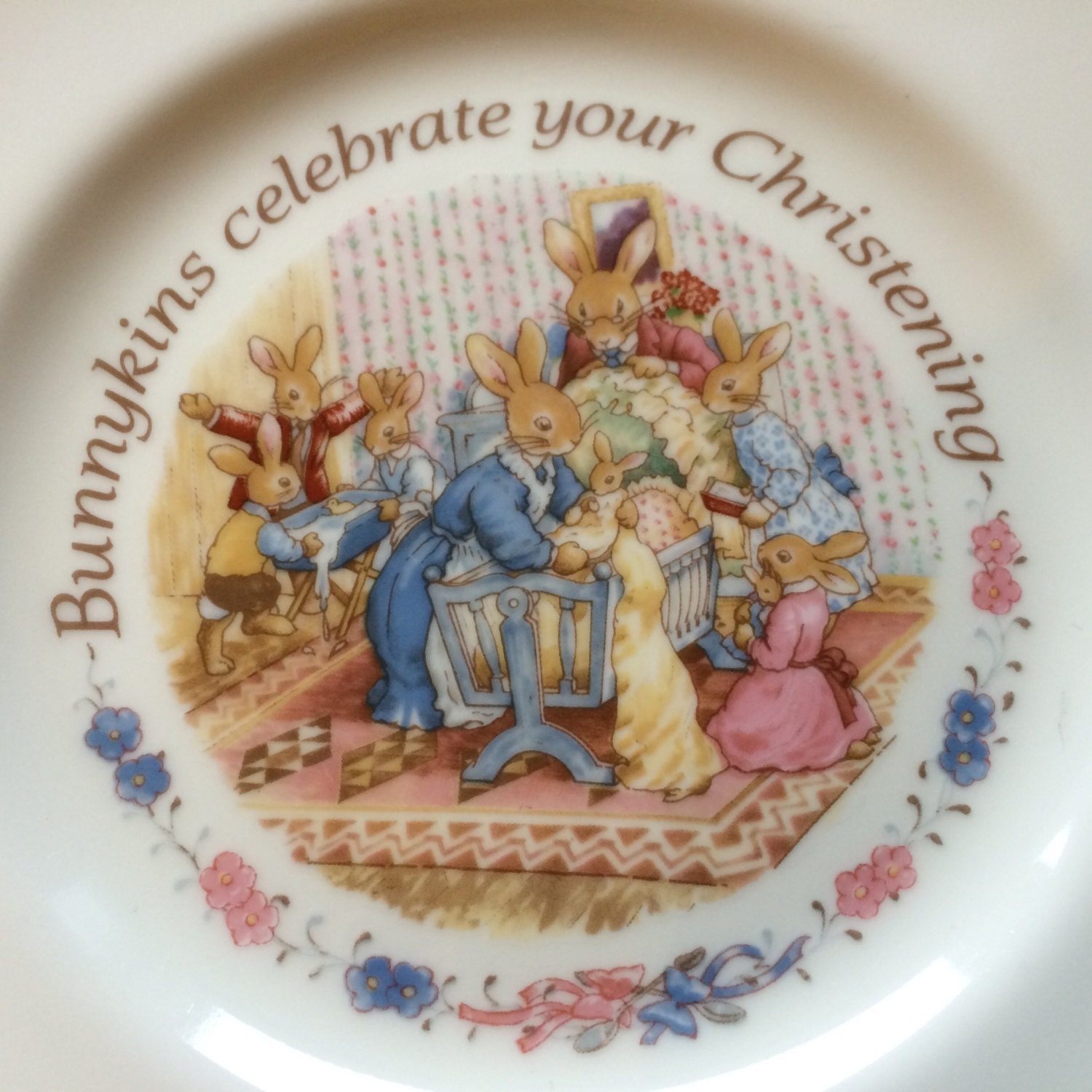 Royal Doulton Bunnykins Christening Plate. Bunnykins Etsy