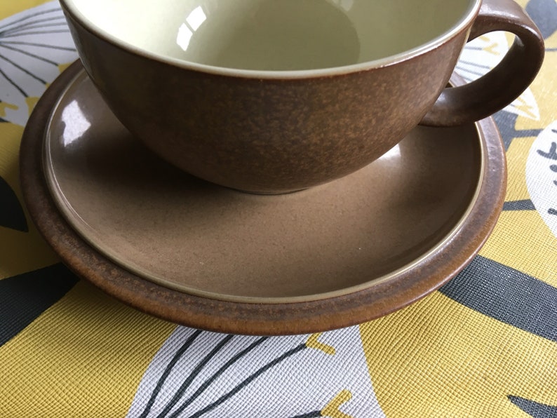 Denby Stoneware Pottery Cup and Saucer. Made in England. Etsy UK