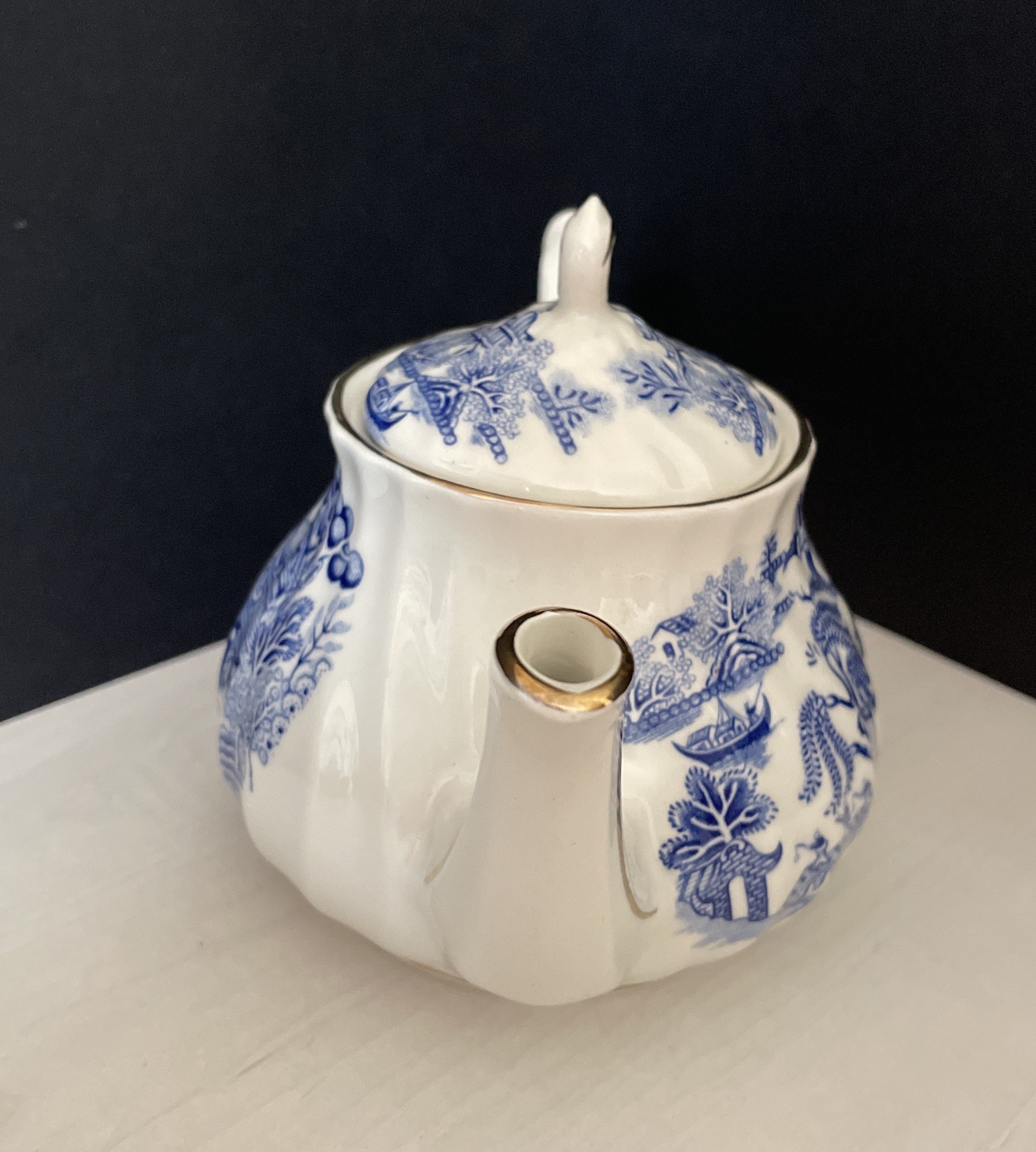 SADLER WILLOW PATTERN Teapot. Blue and White Small 2 Cup Etsy