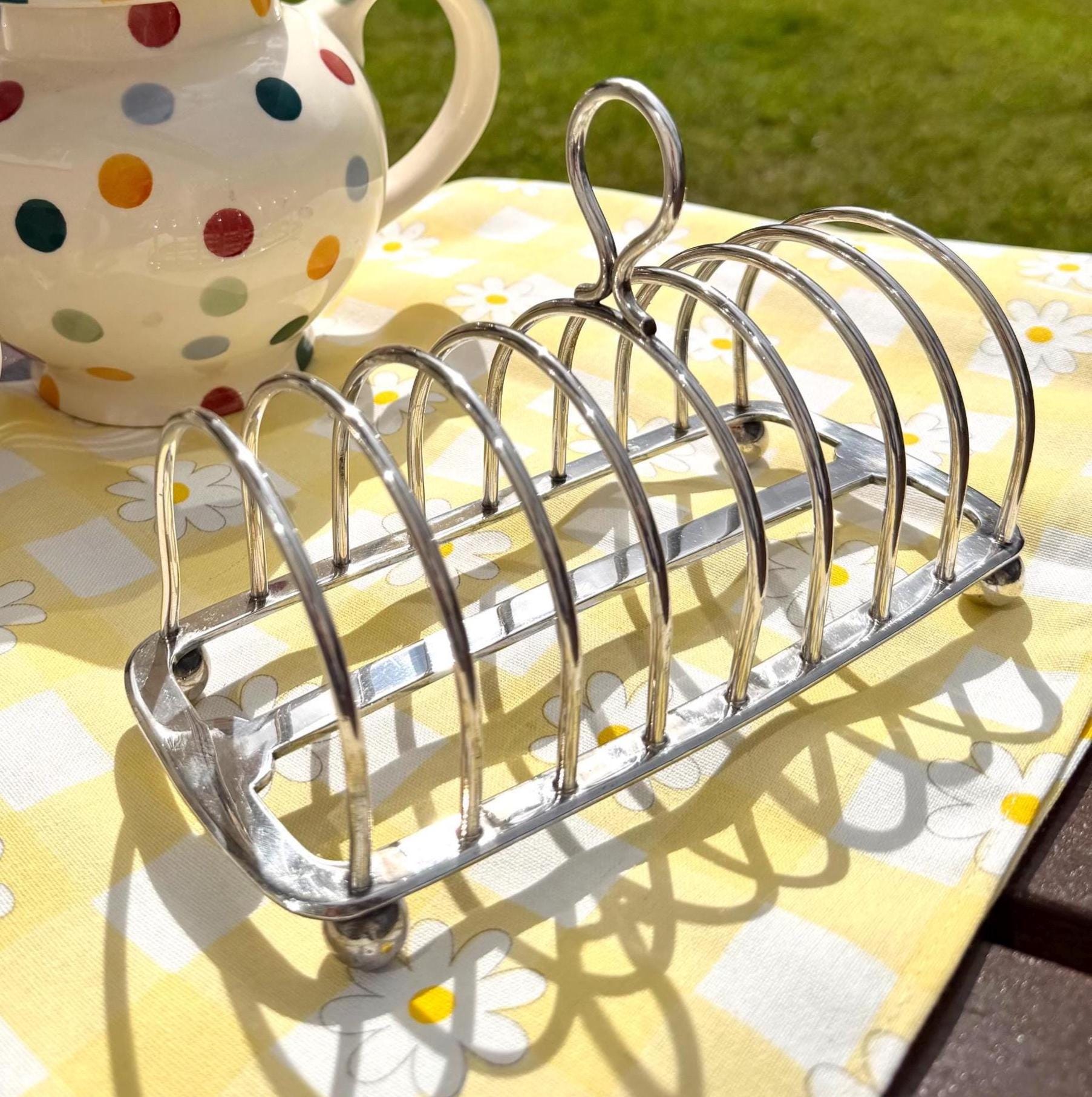 Antique sterling silver toast rack - Etsy 日本
