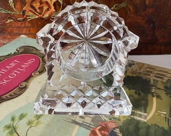 Vintage Waterford Kristall Carriage Clock Ornament (ohne Einsatz)