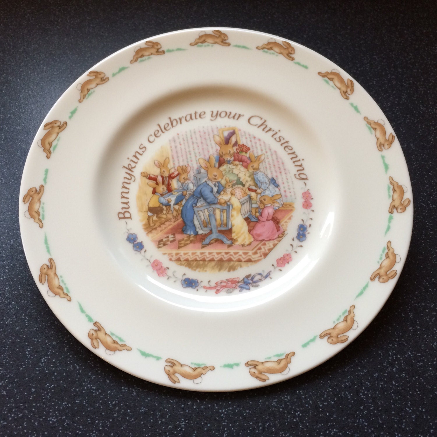 Royal Doulton Bunnykins Christening Plate. Bunnykins Etsy UK