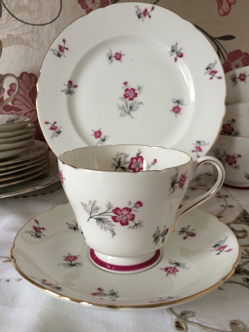 Shelley CHARM 13752 Pattern Fine Bone China Trio English Tea Etsy