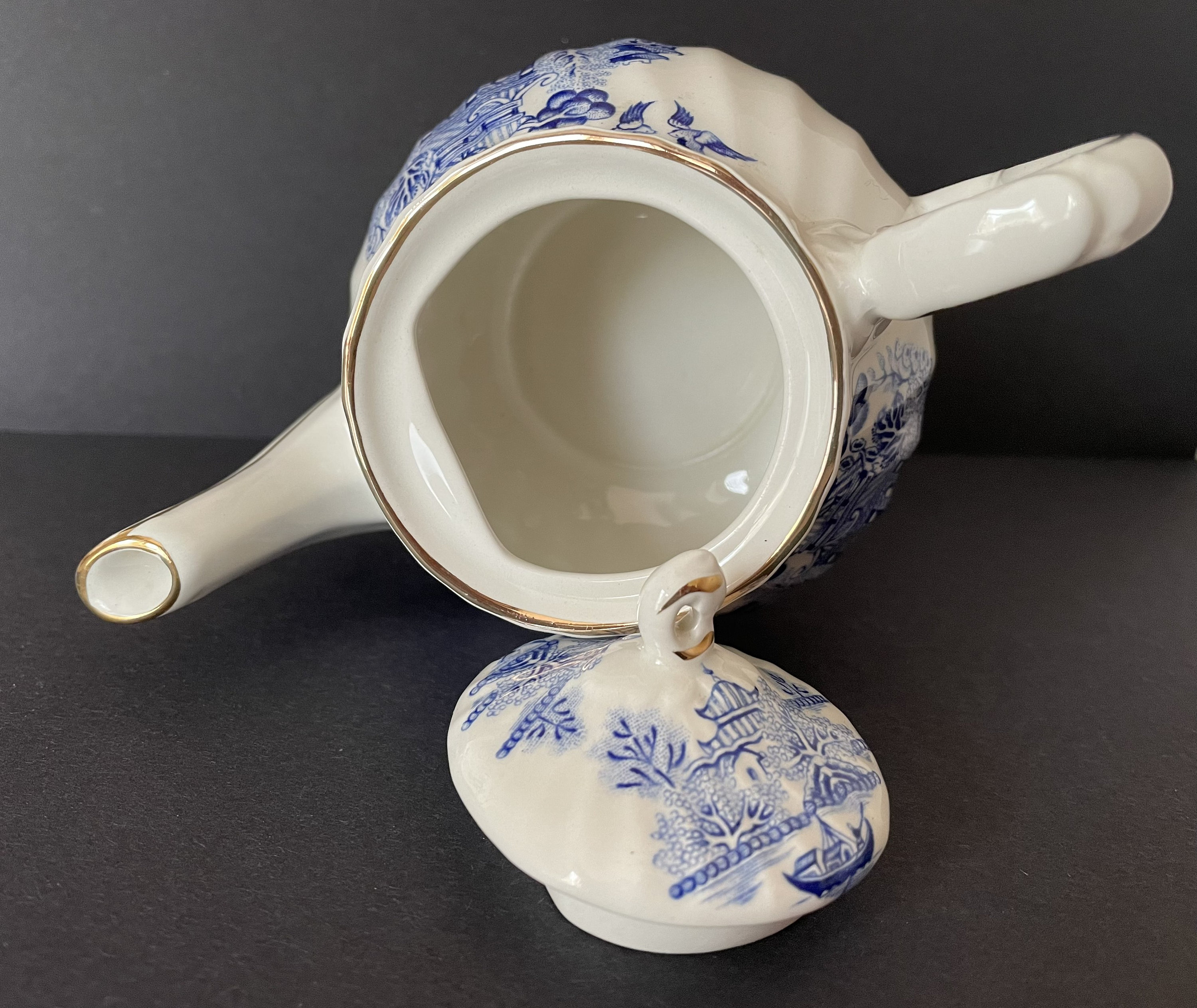 SADLER WILLOW PATTERN Teapot. Blue and White Small 2 Cup Etsy
