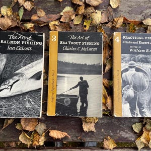 Set of 3 Books. The Art of Fishing by Ian Calcott. The Art of Sea Trout Fishing by Charles C MacLaren. Practical Fishing by William B Currie
