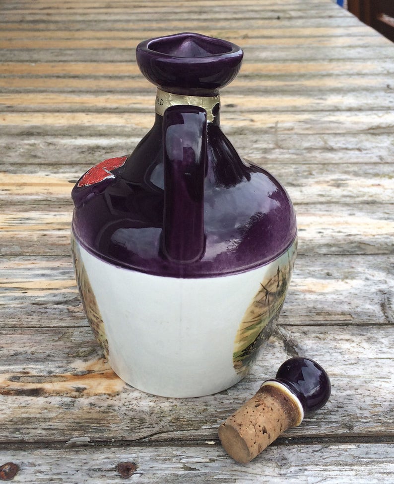 Scottish Whisky Flagon/Decanter Decorated with Game Birds Etsy