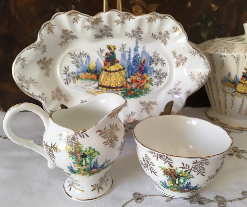 Crinoline Lady Patterned Fine Bone China Milk Jug/Creamer and Etsy