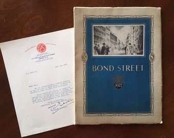 Bond Street London Rare Limited Souvenir Boek. The Worlds Shopping Centre Gepubliceerd in 1927 Industrial Publicity Service Ltd, Londen