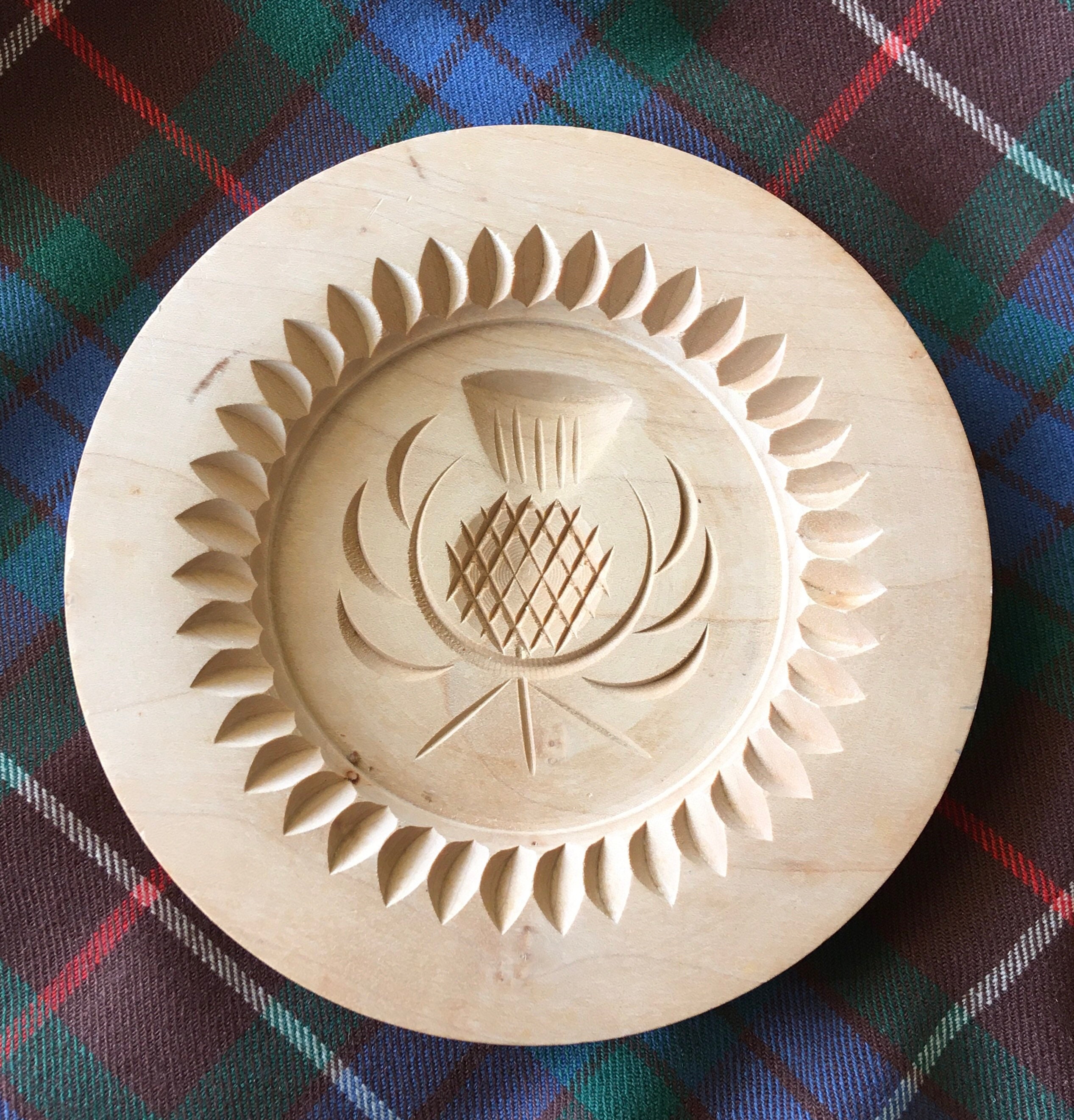 Shortbread Baking stone - 8 mould with thistle pattern 