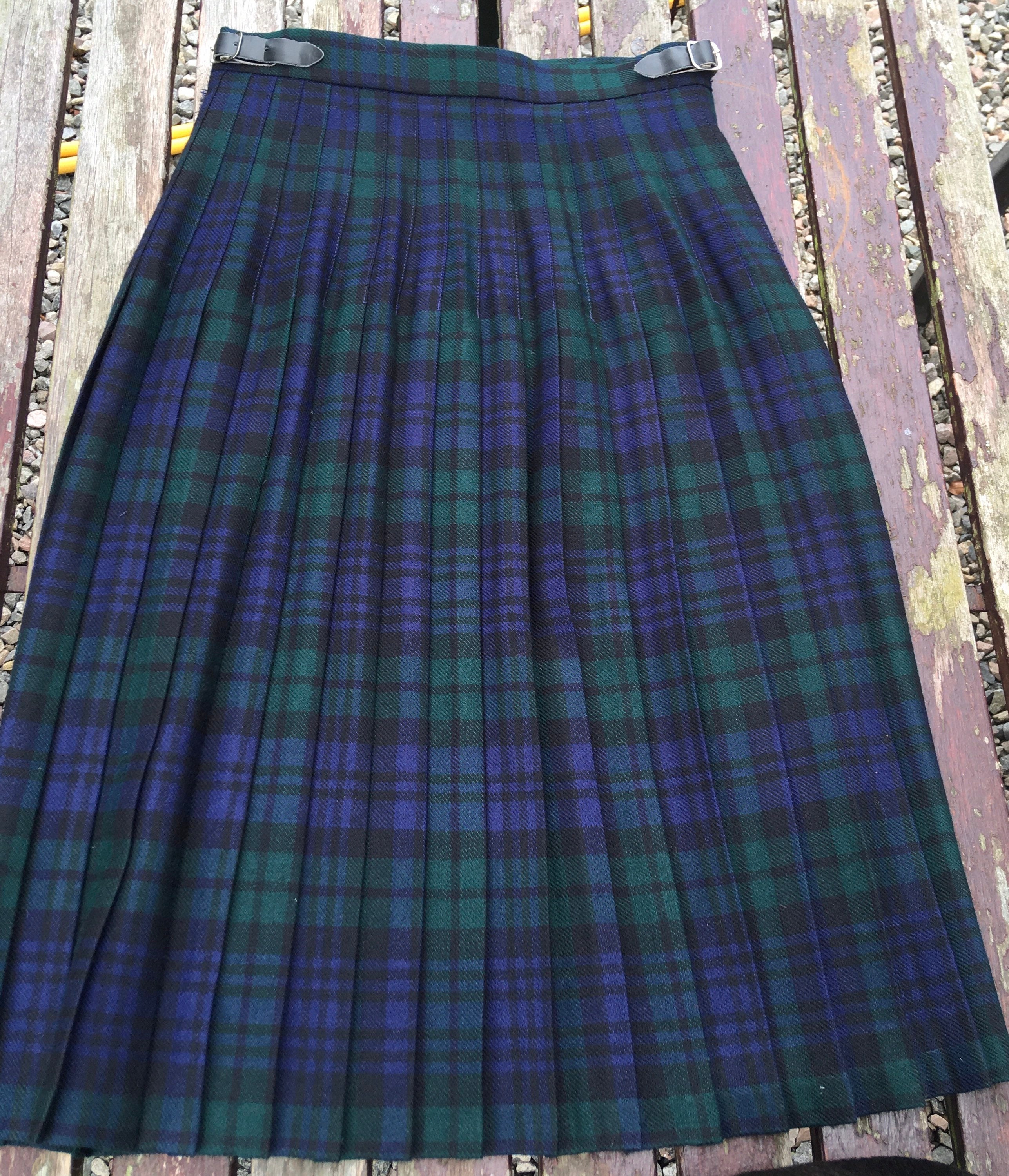 Scottish Ladies Tartan Kilt/Skirt 100% Pure New Wool Made in | Etsy