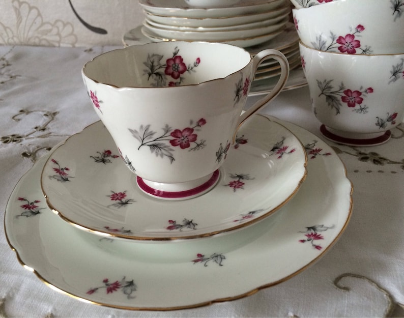Shelley CHARM 13752 Pattern Fine Bone China Trio English Tea Etsy
