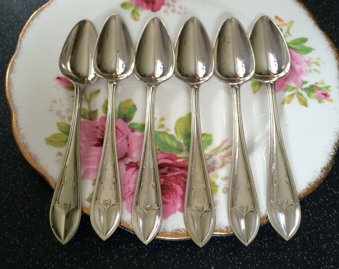 Set 6 EPNS Grapefruit/fruit Spoons. Vintage Silver Plate Grapefruit Spoons Made in England. Etsy
