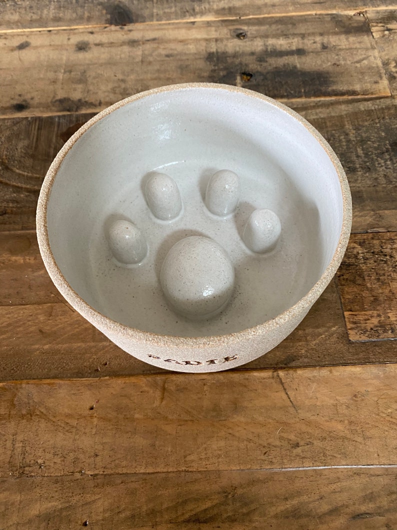 Ceramic Slow Bowl Dog Bowl Cat Bowl Slow Feeder No Gulp | Etsy