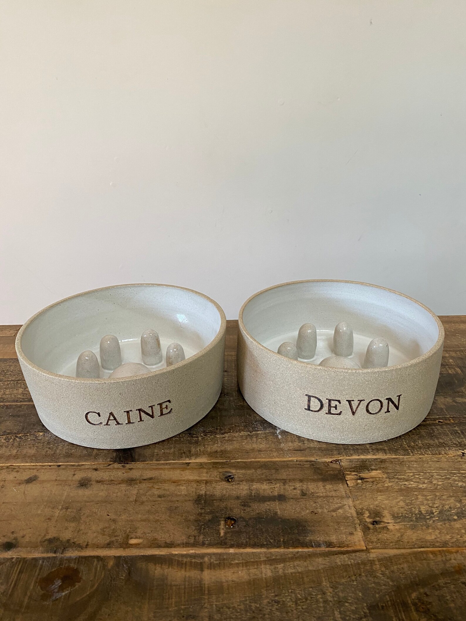 Ceramic Slow Bowl Dog Bowl Cat Bowl Slow Feeder No Gulp Etsy