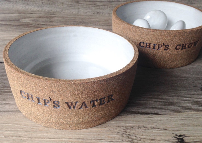 Custom Ceramic Dog Bowl Cat Bowl NonToxic Dishwasher Safe Etsy