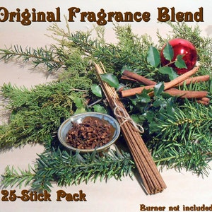 Long Burning Spice Incense Sticks, Festive Solstice Spice Original Fragrance; Vanilla, Clove, Cinnamon; Winter Solstice, Ritual Celebration