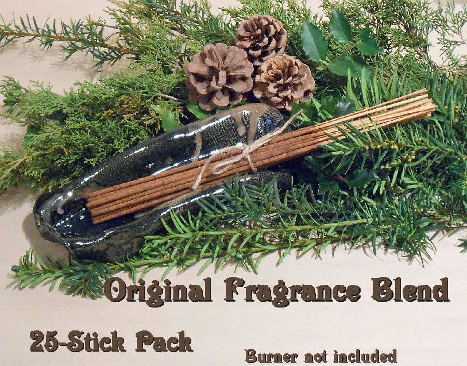 Long Burning Forest Incense Sticks, Winter Woods Original Fragrance Pine, Cedar, Sandalwood