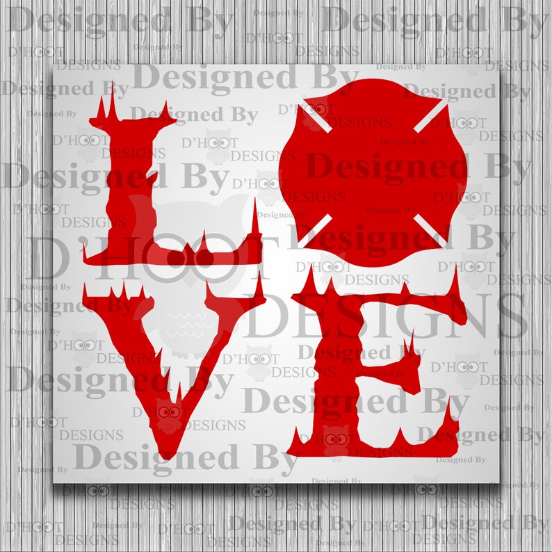 Firefighter Love Svg Cut File Fire Dept Shirt Svg Etsy