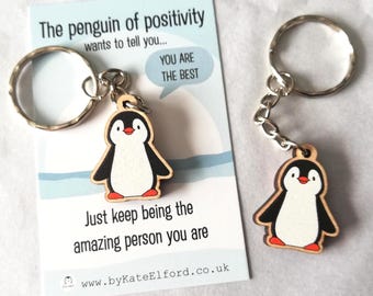 Penguin of Positivity Mini Keyring - Keep Being The Amazing Person You Are