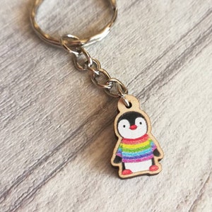 Novelty Penguin Keyring Miniature Clock Novelty Penguin Keyring Miniature Clock