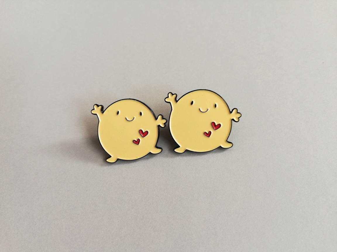 A Hug Enamel Pin Cute Happy Blob Positive Enamel Brooch - Etsy UK