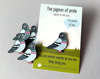 The Pigeon of Pride Enamel Pin