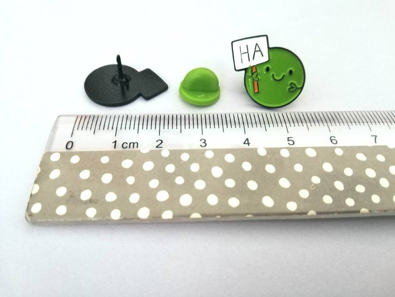 Ha pea, a happy pea of positivity enamel pin, a cute positive enamel brooch, supportive, funny friend gift image 5