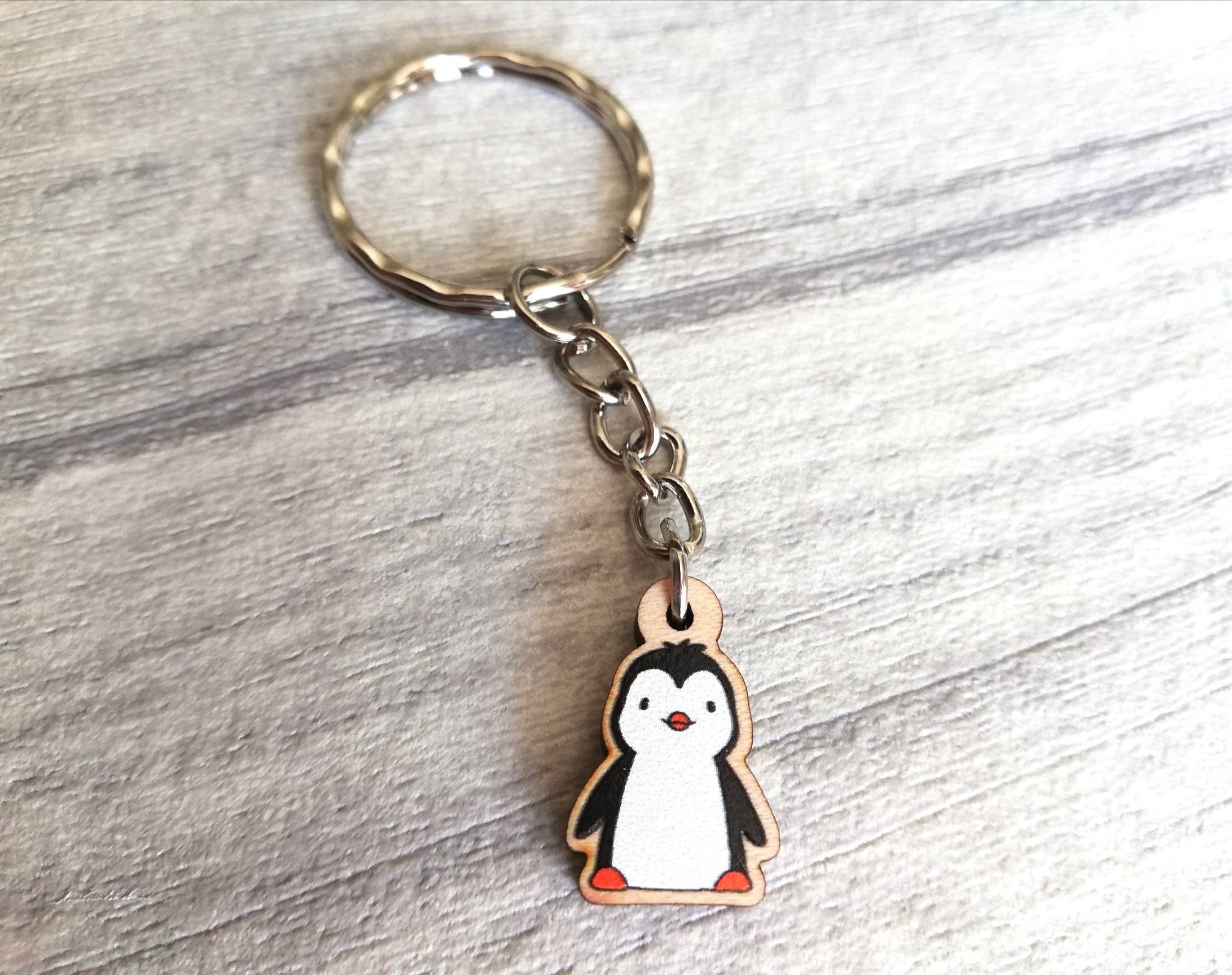 Cute penguin shop keychain