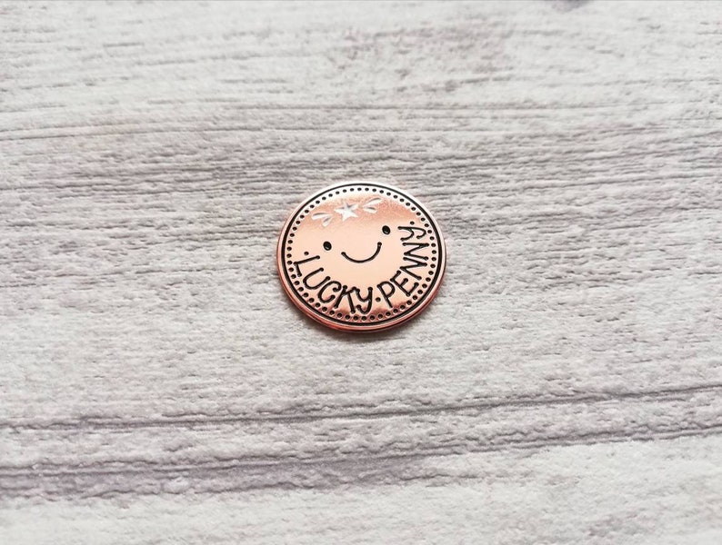 Lucky penny pocket charm good luck pocket token lucky charm Etsy