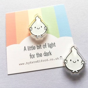A little bit of light for the dark magnet, tiny recycled acrylic, mini cute blob, positive gift, friendship, support, anxiety, care