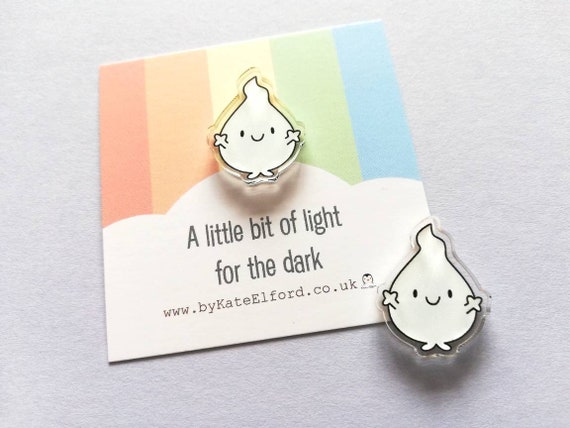 A Little Bit of Light for the Dark Magnet, Tiny Recycled Acrylic, Mini Cute  Blob, Positive Gift, Friendship, Support, Anxiety, Care -  Norway