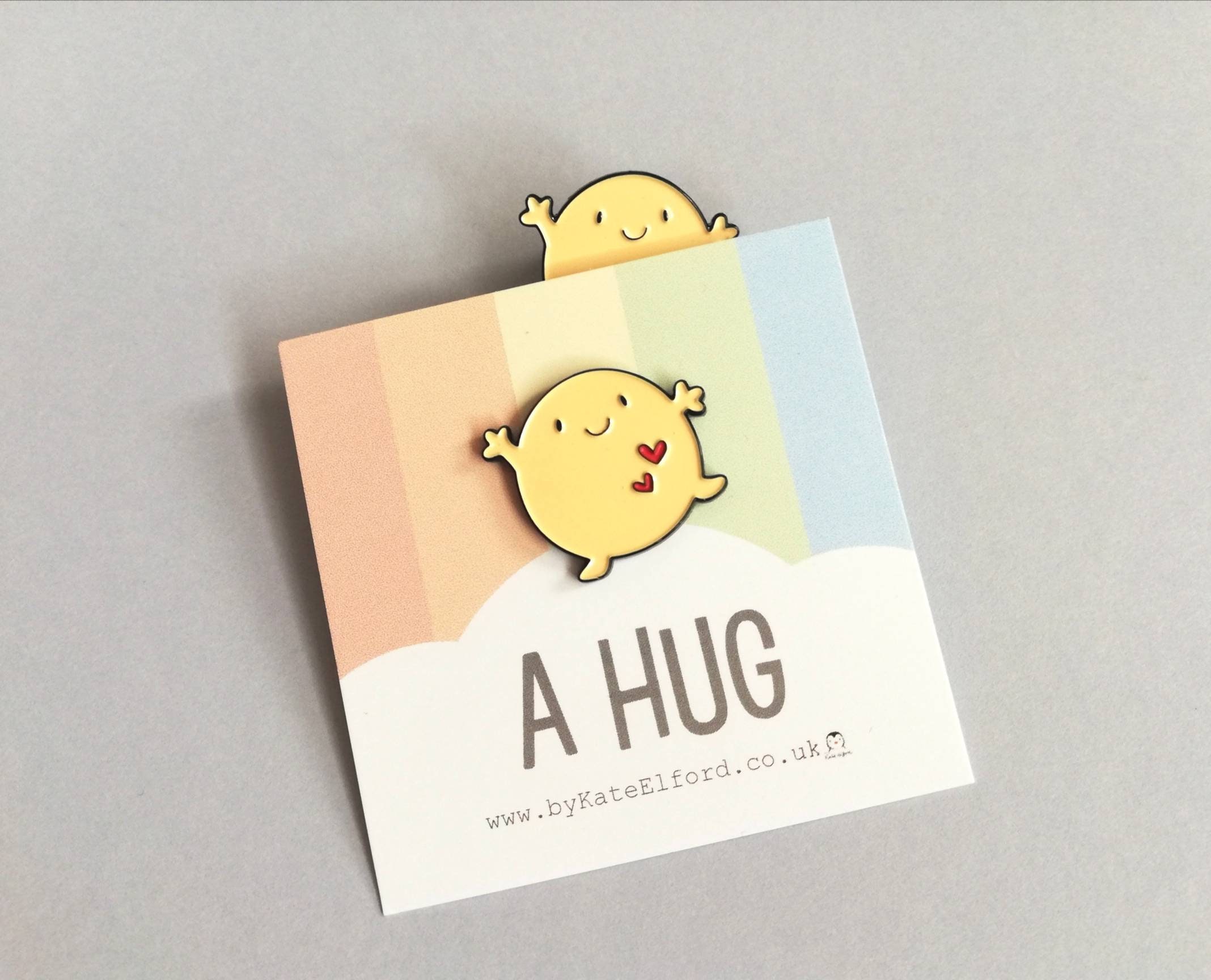 A Hug Enamel Pin Cute Happy Blob Positive Enamel Brooch - Etsy UK