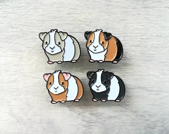 Guinea Pig Enamel Pin - Mini Enamel Cavy Badge