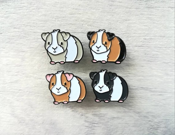 Guinea Pig and Peach | Enamel Pin Guinea Pig and Peach | Enamel Pin