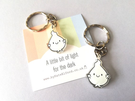 A Little Bit of Light For The Dark Keyring - Thinking of You Gift, Recycled Acrylic