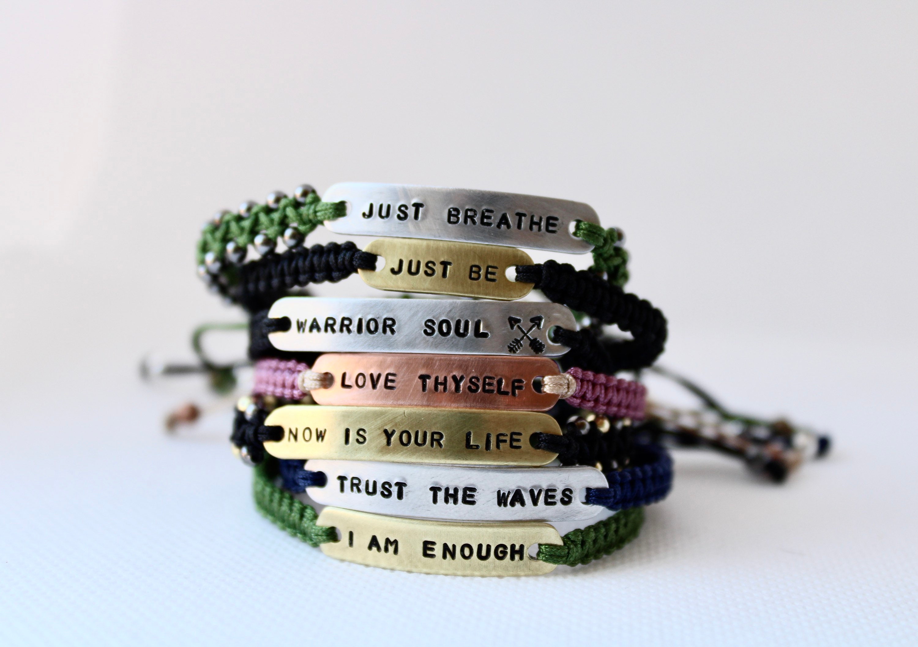 Personalized Custom Message Bracelet // Custom Stamped Etsy
