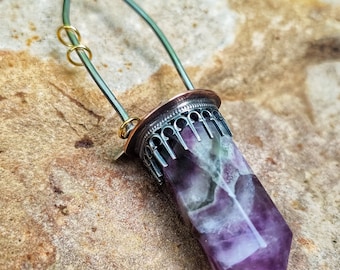 Fluorite and Turquoise Pendant