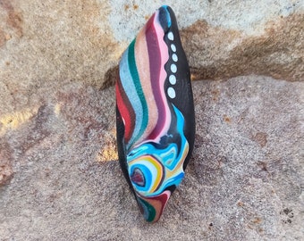 Faux Fordite Polymer Clay Pod Cabochon