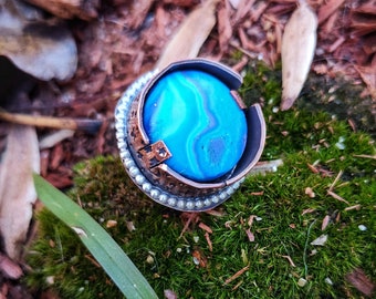 Handcrafted Shadow Box Bracelet Button